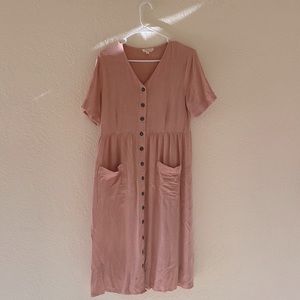 Pink loose fitting dress